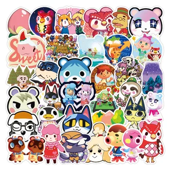 

100 Pcs Animal Crossing Game Cute Cartoon Graffiti Stickers for Phone Computer Notebook Helmet Car Laptop Luggage DIY Decals