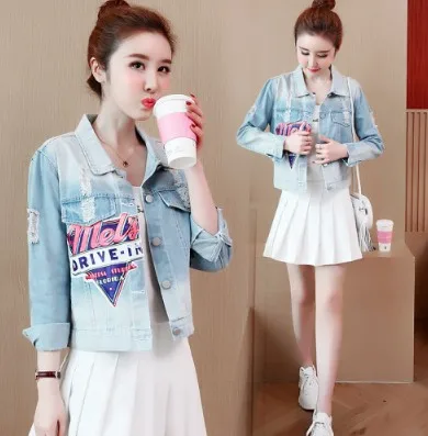 low cost  Short Jeans Coat WOMEN'S Dress Casual Korean-style 2019 Spring And Autumn Joint Loose-Fit Jacket BF