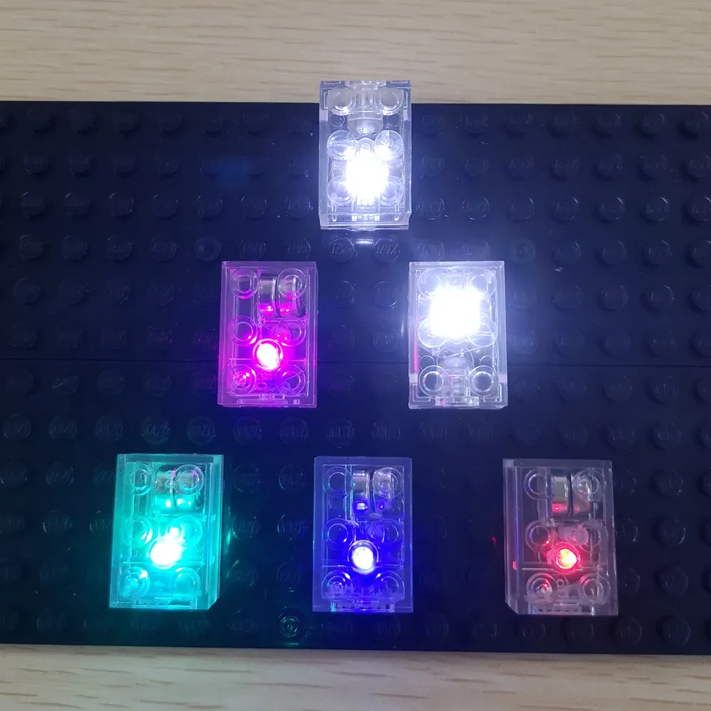 DIY led b 2x3 кирпичи для лего осветить ваш набор блоков