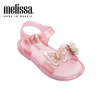 

Mini Melissa Cute Sandal Fly Girl Jelly Shoes Sandals 2020 Summer Baby Shoes Melissa Sandals for Kids Princess Beach Sandals