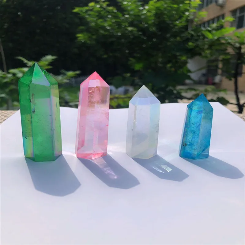 

Angel Aura Clear Quartz Wand Points Healing Stones As Gifts Natural And Mineral Stones