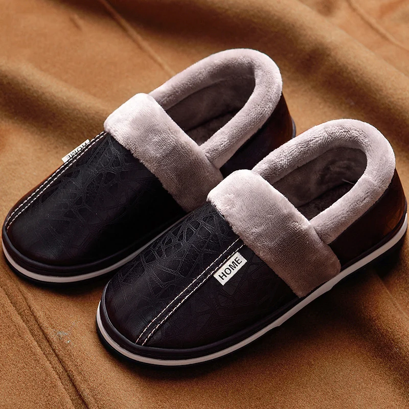 Men shoes House slippers Leather 