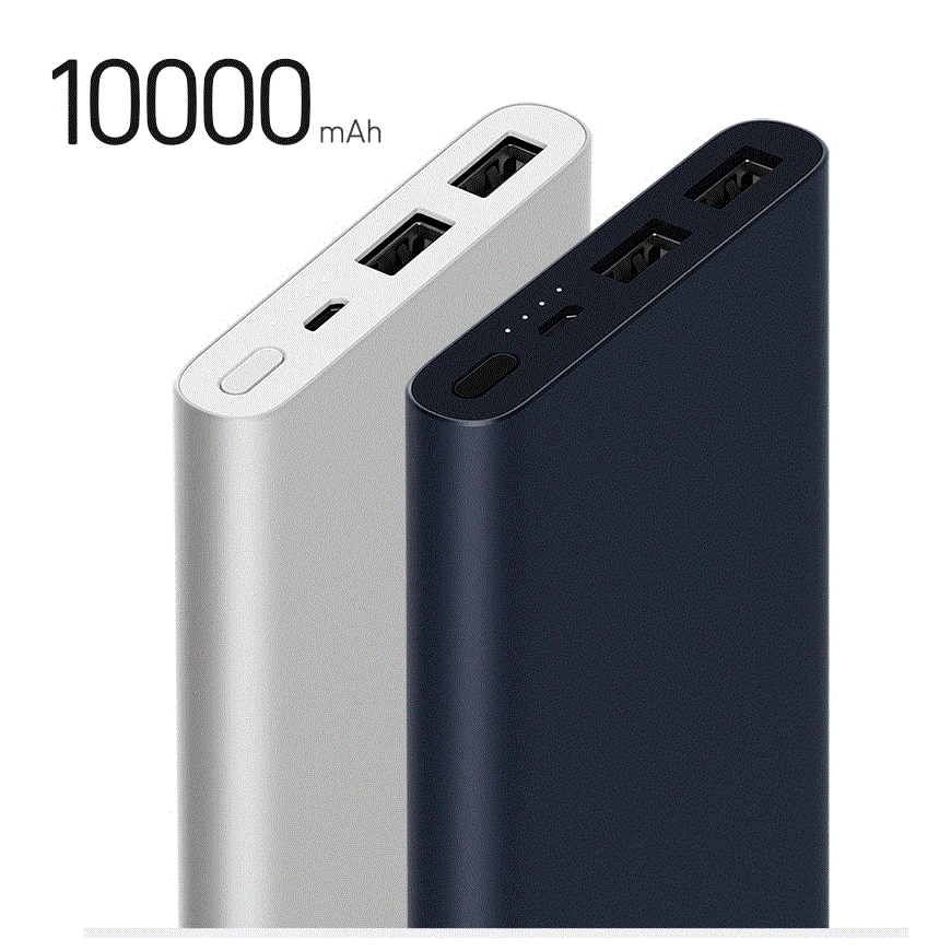 10000 мАч Xiaomi mi внешний аккумулятор 2 внешних аккумулятора Быстрая Зарядка Внешний аккумулятор 10000 мАч двойной USB 2 mi cro USB выход