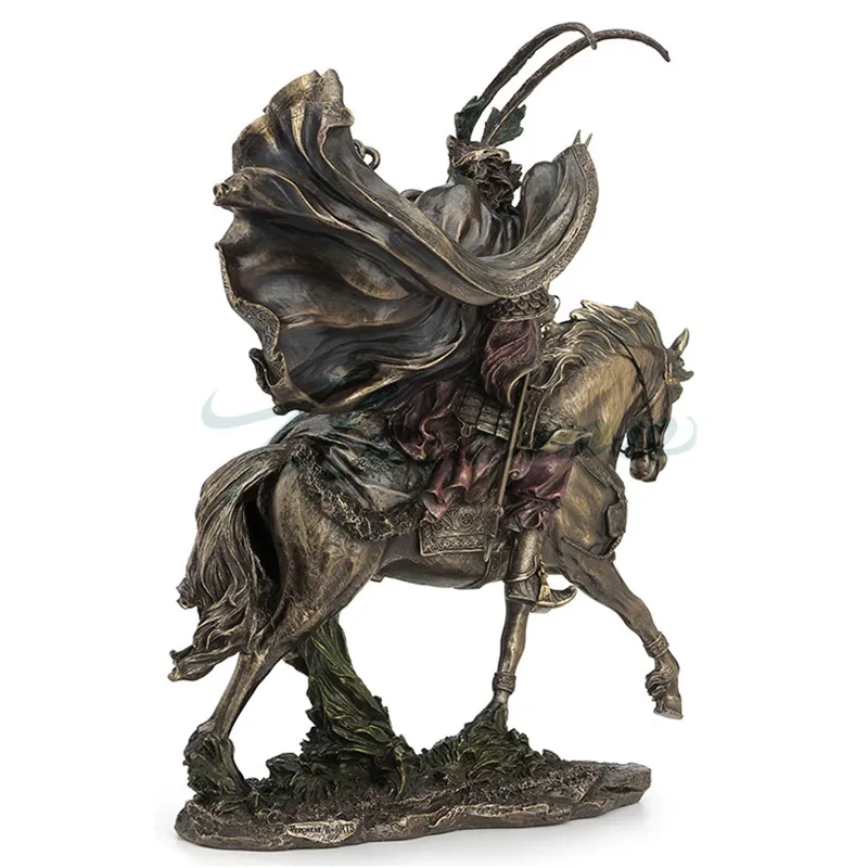 Китайская Романтика трех царств герой скульптура LV ткань Diau Charn ездовая Статуэтка «Лошадь» полимерное украшение для дома R2321