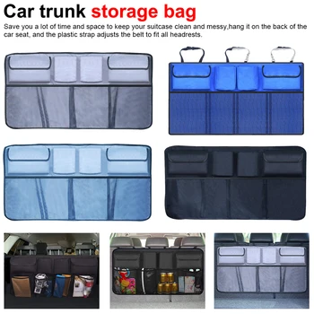 

Car Trunk Organizer Adjustable Backseat Storage Bag Net High Capacity Multi-use Seat Back Organizers Universal