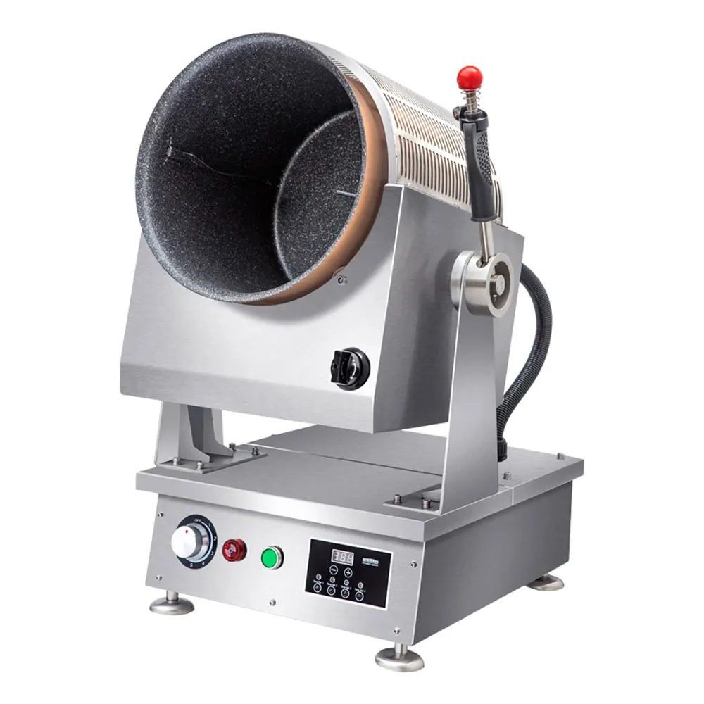 Commercial Electric Gas Cooking Machine Roller Type Stir-Frying Drum Semi-automatic Cooker Wok Intelligent Robot | Бытовая техника