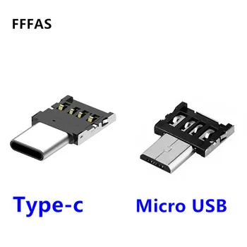 

FFFAS Android Micro USB Type-c OTG Cable Connector Adapter Type C Converter for Mobile Phone USB Flash Drive Card Reader Mini