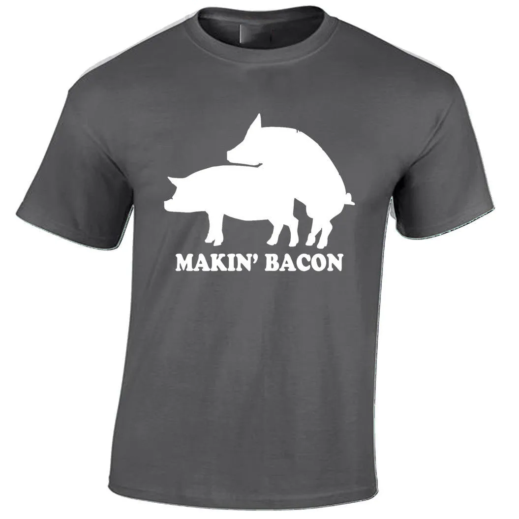 Makin Bacon Hommes/футболка с надписью dront Grossier Nourriture модная футболка Blague Cadeau Haut |
