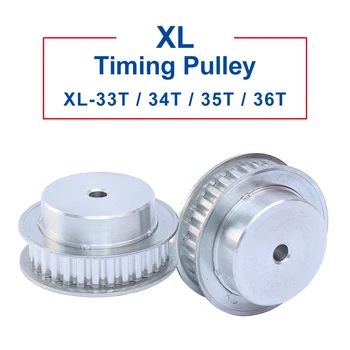 

1 pc XL-33T/34T/35T/36T Timing Pulley Aluminum Material Pulley Process Hole 8 mm Slot Width 11mm Match With XL-10mm Timing Belt