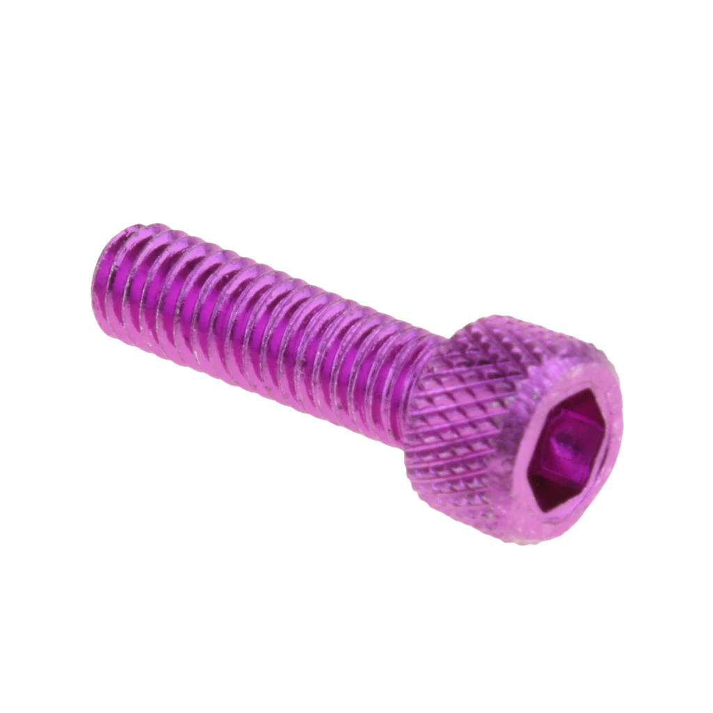 10pcs M6 x 20mm Pitch Alloy Steel Hex Bolt Socket Head Cap Screws Purple