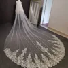 Real Photos 2 T Long Lace Wedding Veil 4 Meters White Ivory Bridal Veil with Comb Blusher Bride Headpiece Wedding Accessories ► Photo 3/6