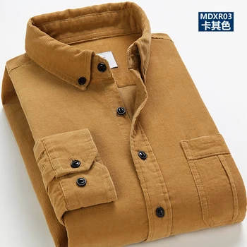 

Cotton Corduroy Long Sleeve Shirt Men Shirt Mens Button Up Shirt High Quality Shirts for Men Shirt Long Sleeve Men Solid HH50CS