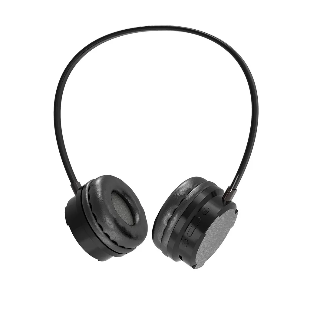Li-poly 300 мАч батарея гарнитура ABS УФ материал Bluetooth наушники над ухом Стерео Беспроводная гарнитура с микрофоном zz5 - Цвет: Черный