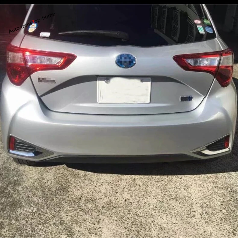 Yimaautoпланки задние противотуманные фары лампа Foglight рамка Крышка отделка 2 шт. подходит для Toyota YARIS/VITZ Внешний Хром ABS