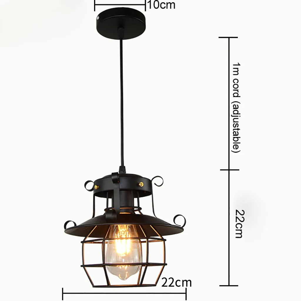Vintage Industrial Style Metal Fishermans Cage Pendant Light Lamp Shades Household Lighting Accessories Home Lamp #25