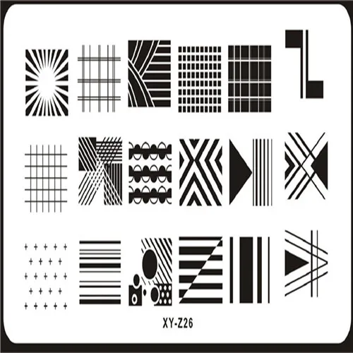 26 1 Pc Stainless Steel Fashion Patterns Nail Art Stamp Stamping Multi-designs Nail Art Image Template Stencil Nails Tools XY-Z - Цвет: 26