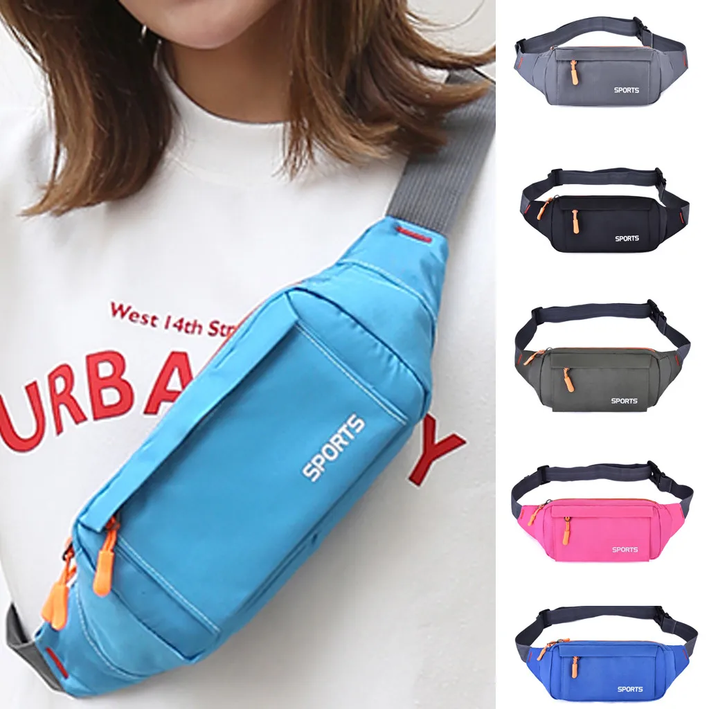 NEW Fashion Men's And Women‘s Unisex Casual Canvas Solid Simple Leisure Sport Fitness Box Waist Packs Free Ship Талия пакет