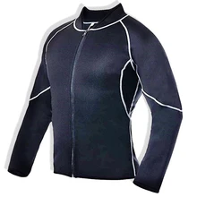 Мужские тренировочный потение потери Сауна Тренировочный костюм футболка для тренировок body shaper фитнесс форма для гимнастики, с длинными рукавами, на молнии, майка для тренировки стройнее одежда