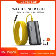 DEPSTECH podwójny obiektyw 2MP / 5MP bezprzewodowy endoskop Wifi kamera inspekcyjna wąż rura boroskopu do podwodnej rury wentylacyjnej naprawa samochodów