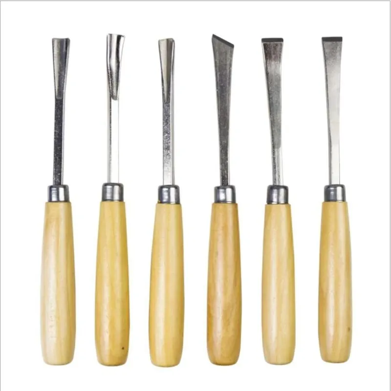 

Woodworking Carving Knife Wood Carving Tool Set White Steel Woodworking Chisel Carved Root Chisel Set Of 6 Pieces