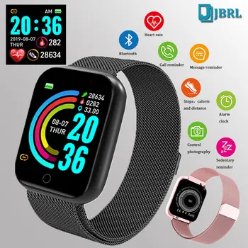

Fashion Bluetooth Smartwatch Men Women Steel Smart Watch Ladies Fitness Bracelet Heart Rate Android IOS Phone Mens Smart-clock