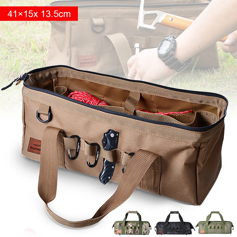 

Portable Camping Tools Storage Bag Ground Nail Organizer Carrying Pouch Canvas Outdoor Hammer Stakes Pegs Tents Accessories Bag