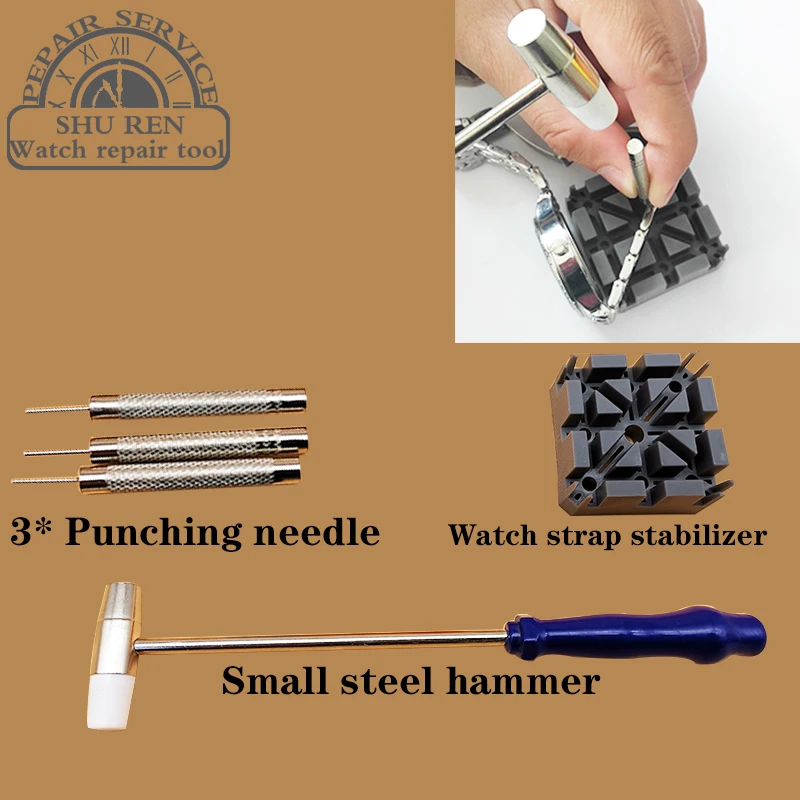 Free shipping Watch Tools Watch Rear Cover Opening Regulator Watch Remover Set Watch Strap Regulator Change 4