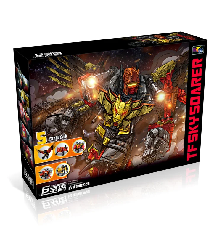 G1 трансформация predaking 5в1 набор Divebomb Rampage Headstrong большой военный режим орла фигурка