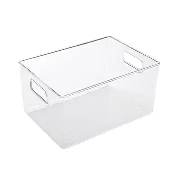 

4PCS Refrigerator Storage Box Lightweight Clear Pantry Organizer Bin Kitchen Transparent Storage Box Home Organizer Food Contain