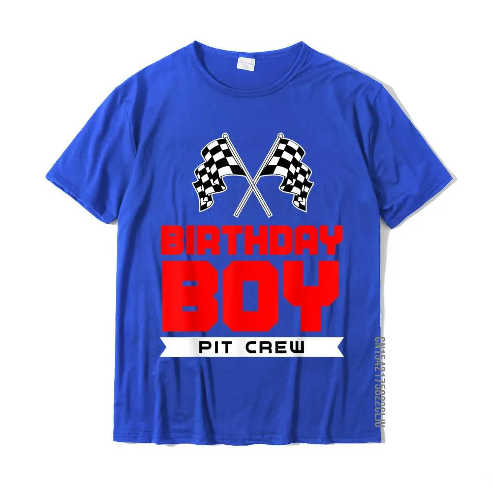 Summer Custom Tshirts for Men Cotton Father Day Tees Summer Tshirts Short Sleeve Prevailing O-Neck Drop Shipping Funny Pit Crew Birthday Boy Racing Race Car Costume Kid Gift T-Shirt__33542 blue