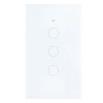 

Wifi Smart Light Switch Voice Control Touch Wireless Wall Panel for Alexa R9UF