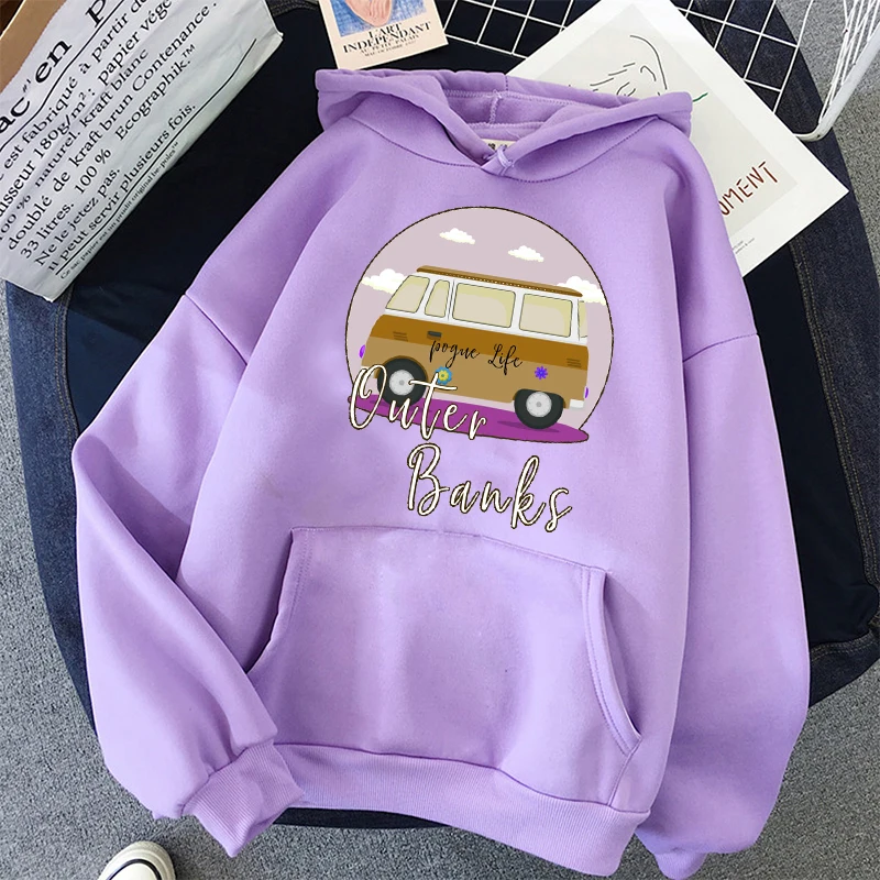 Harajuku Unisex hoodies woman Casual Hooded Pullover Thicken Hoodies Outer Banks Pogue Life Cartoon Custom Basic Sweatshirt 1