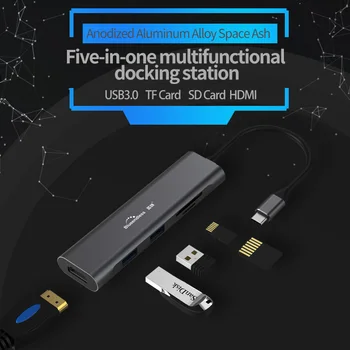 

BLUEENDLESS USB HUB C HUB to Multi USB 3.0 HDMI Adapter Dock for MacBook Pro Accessories USB-C Type C 3.1 Splitter