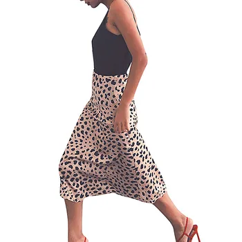 

Summer Long Skirts For Women Fashion Leopard Print High Waist Slim A-Line Medium-Length Sexy Ladies Skirt Girls Female Long #C1