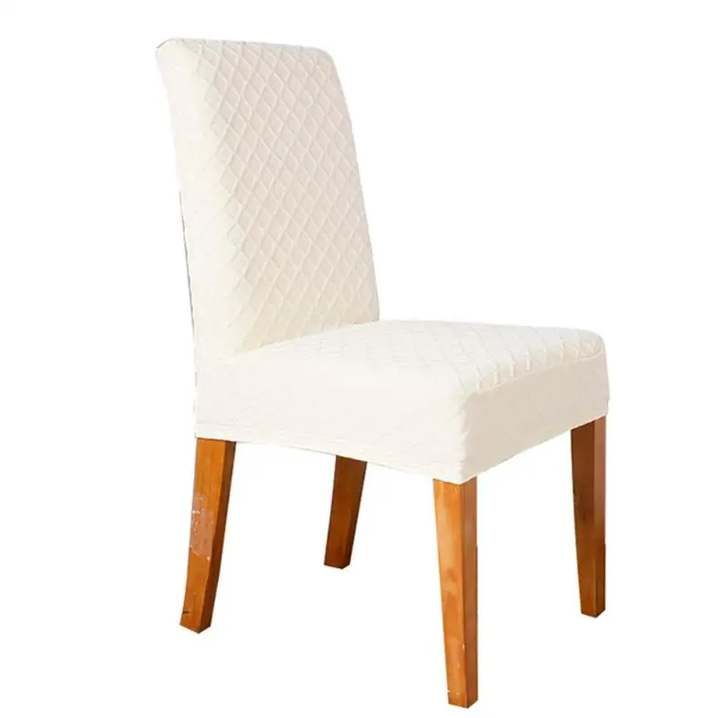 Классический Плед Эластичный Чехол для стула Европейский Стиль чехол для кресла для дома отель банкетные чехлы для стульев обертывание домашний декор - Цвет: Белый