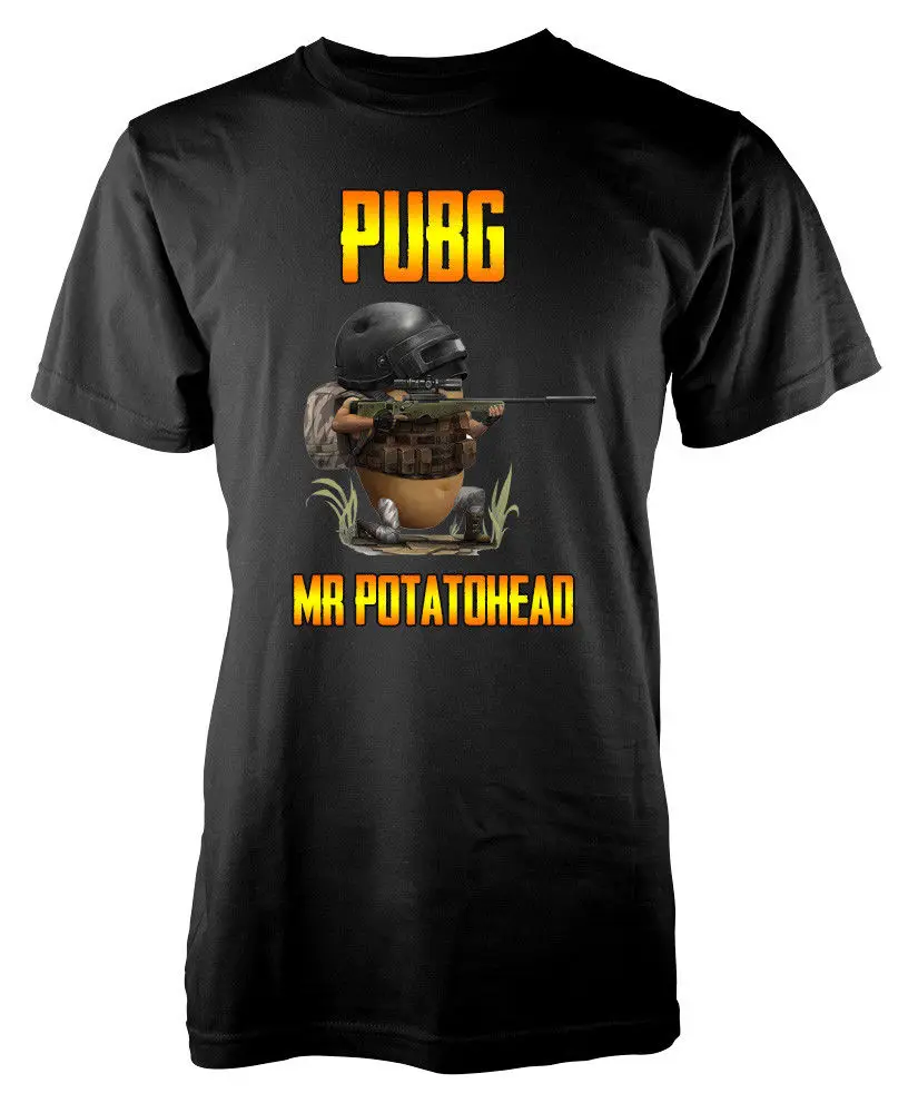 Игрок неизвестный Battleground Mr Potatohead mashup взрослая pubg футболка мультяшная Футболка