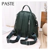 Luxury 100% Genuine Cow Leather Women's Backpack for Travel Leisure Shoulder Bags Large Green Black Gray Daily Bagpack ► Photo 3/6