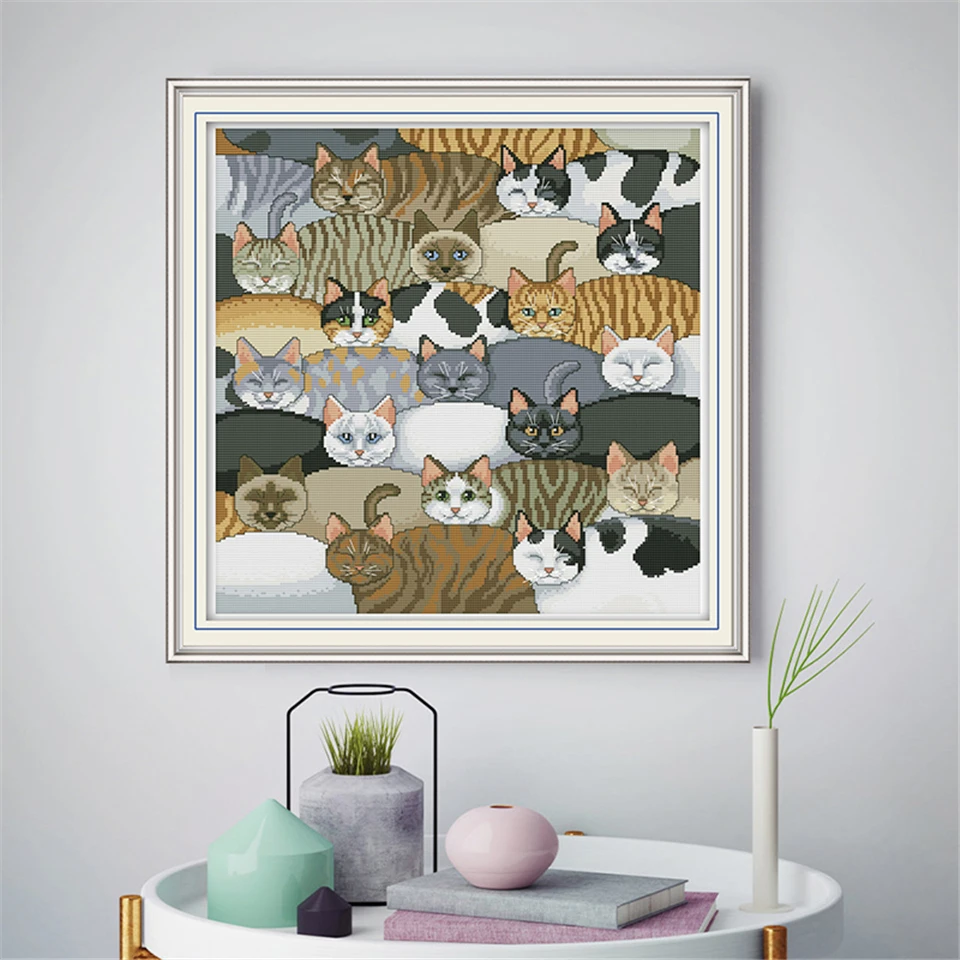 dmc cross stitch kit embroidery stitch joy sunday cross-stitch patterns needlework chinese counted cross stitch printed canvas (6)