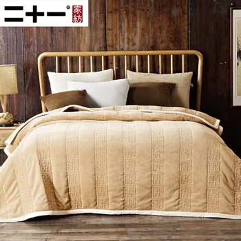 

Flannel Thickening Blanket Cover Carpet Coupe Coral Flannelette Blanket You Three Layers Keep Warm Flannelette Blanket Quilt