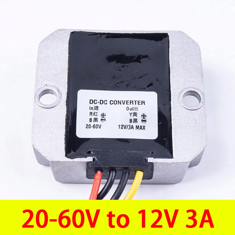 20 V-60 V-12 V 1A 2A 3A DC Напряжение конвертеры Buck повышающий Шаг вниз шаг вверх модули солнечной Напряжение конвертер для автомобилей гольф-кары - Цвет: 20-60V  to 12V 3A