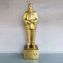 

13"China Lucky Seikos Brass Mao Zedong Chairman Mao Chinese leader statue Ornaments