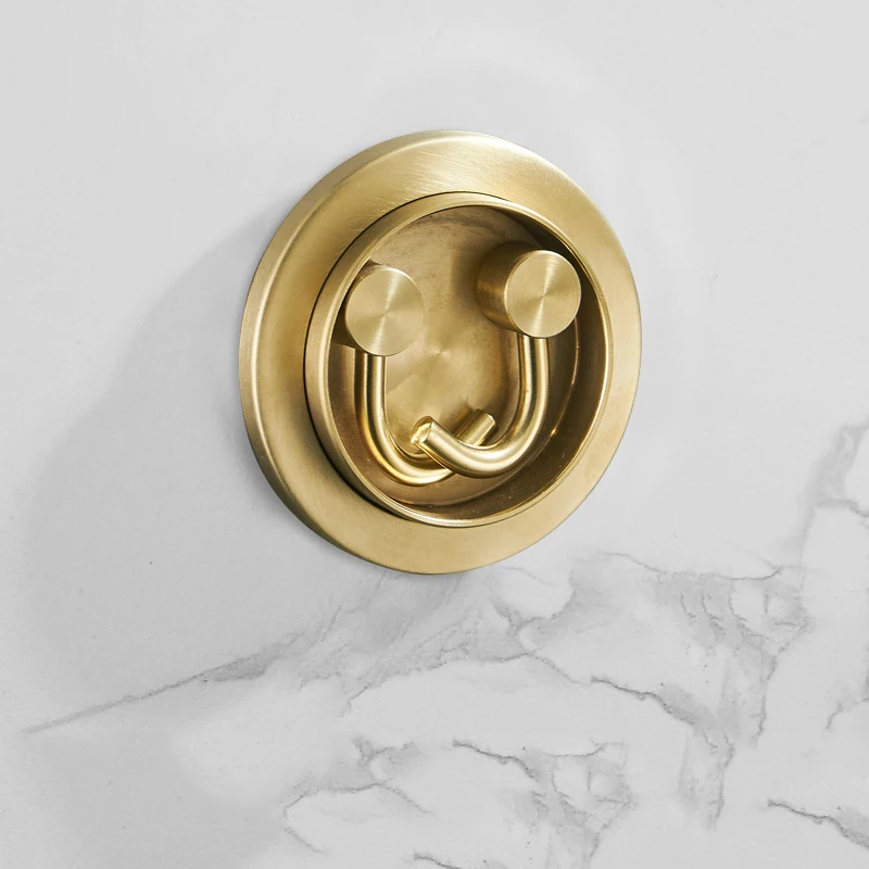 304 Stainless Steel Towel Coat Hooks Gold/Black/Nickel Bathroom Clothes Cabinet Closet Hooks Wall Mounted Bathroom Hardware