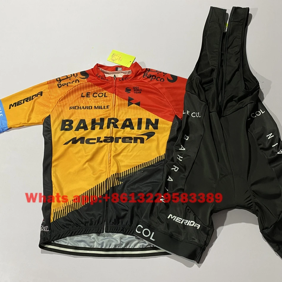 LE COL Bahrain Mclaren Мужской комплект для велоспорта mtb летние рубашки униформа uci Team
