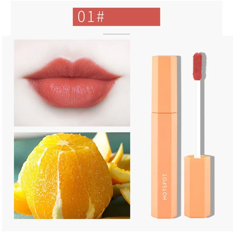 For Ladies Waterproof Long-lasting Makeup4PCS Fruit Extract Lip Gloss Set Liquid Lips Glaze Lipstick Kit