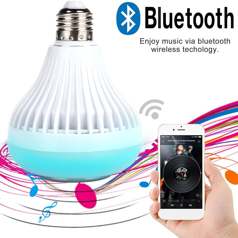 Светодиодная музыкальная лампа E27 Бар KTV умный свет светодиодный Динамик Красочный беспроводной Bluetooth 4,0 домашняя лампа Портативный Мини громкоговоритель аудио