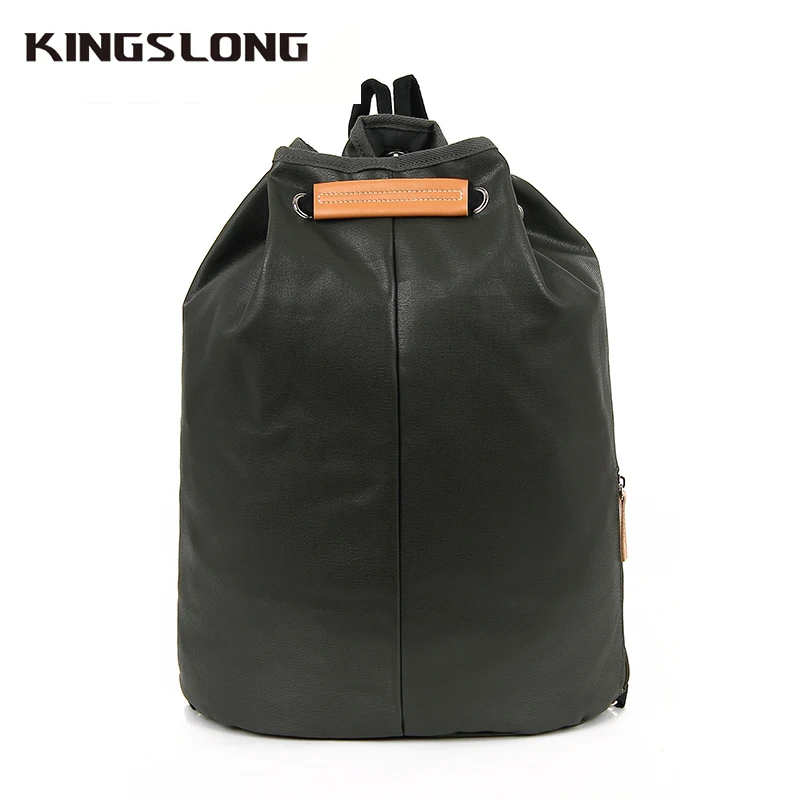 Kingslong Waterproof Drawstring Bag PU For women's backpack Casual Mini Bags school mochila for male and female Leather | Багаж и
