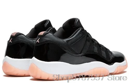 Nike Air Jordan 11 туфли в стиле ретро на низком отбеленные кораллового цвета GS Баскетбол