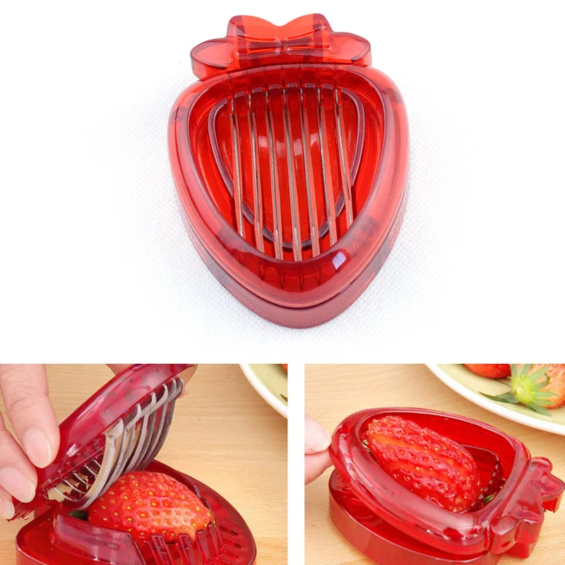 Strawberry Huller Slicer Cutter Cherry Tomato Hole Fruit Leaf Remover Remove Tool Vegetable Cutter kitchen gadgets accessories