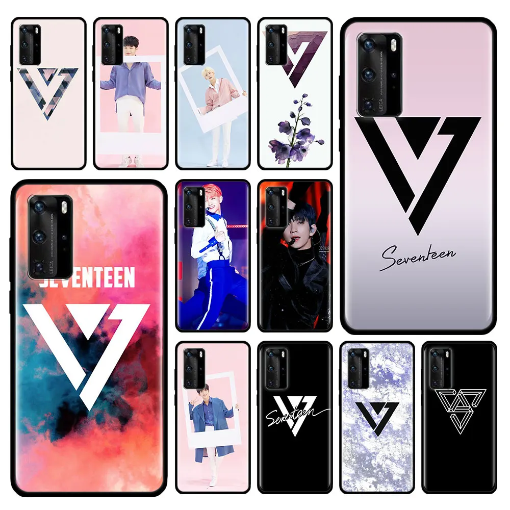 Seventeen JEONGHAN Case for Huawei P20 P40 Lite E P30 Pro P10 P Smart Z Plus 2019 Black Silicone TPU Phone | Мобильные телефоны и