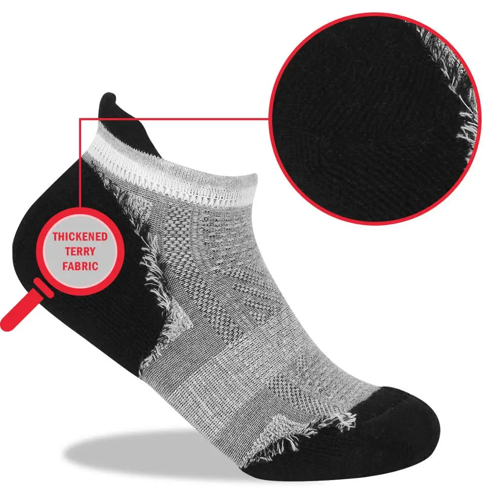 Yuedge men's deodorant sweatwicking comfortable and breathable padded cotton socks for sports, leisure and running outdoor socks